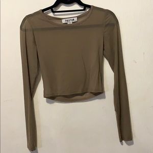 Paxton sheer tan long sleeve!